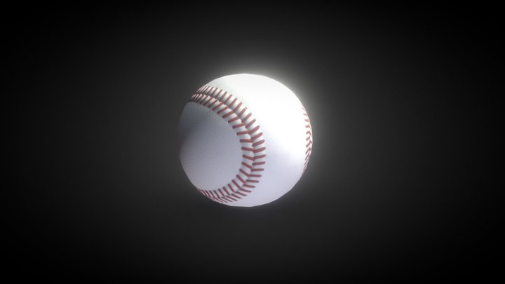 Baseball low poly PBR Game Ready 3D Model