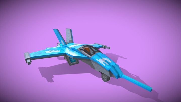 Cartoon Jetplane 3D Model