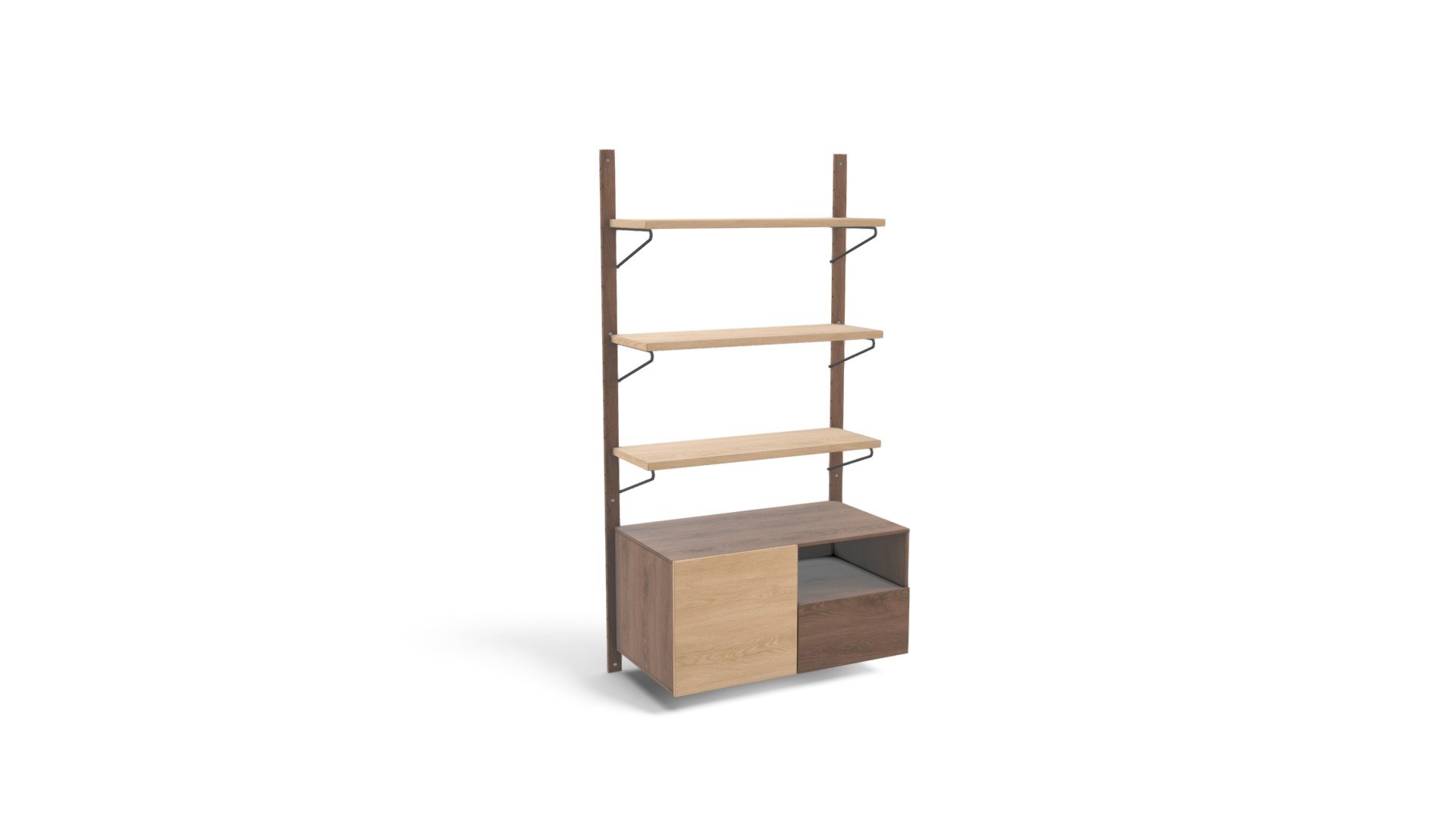 Jory Modular Storage, Walnut and Oak