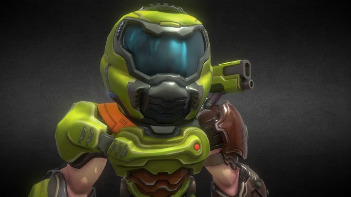 Doom Slayer Collectible Mode 3D Model
