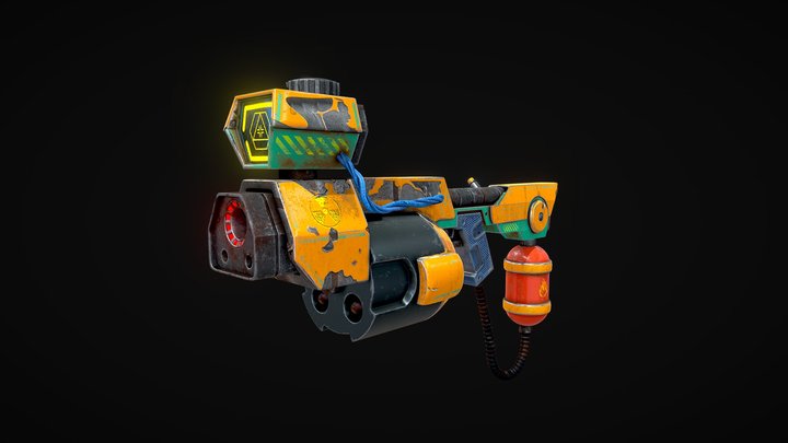 Cartoon Weapon 3D Model