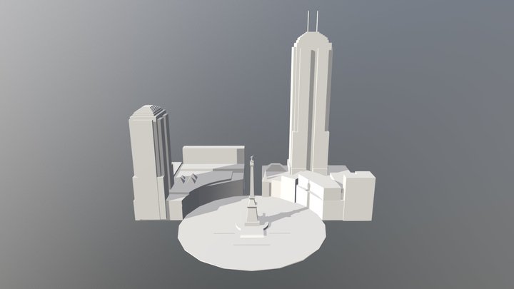 Circle City Center Indianapolis 3D Model