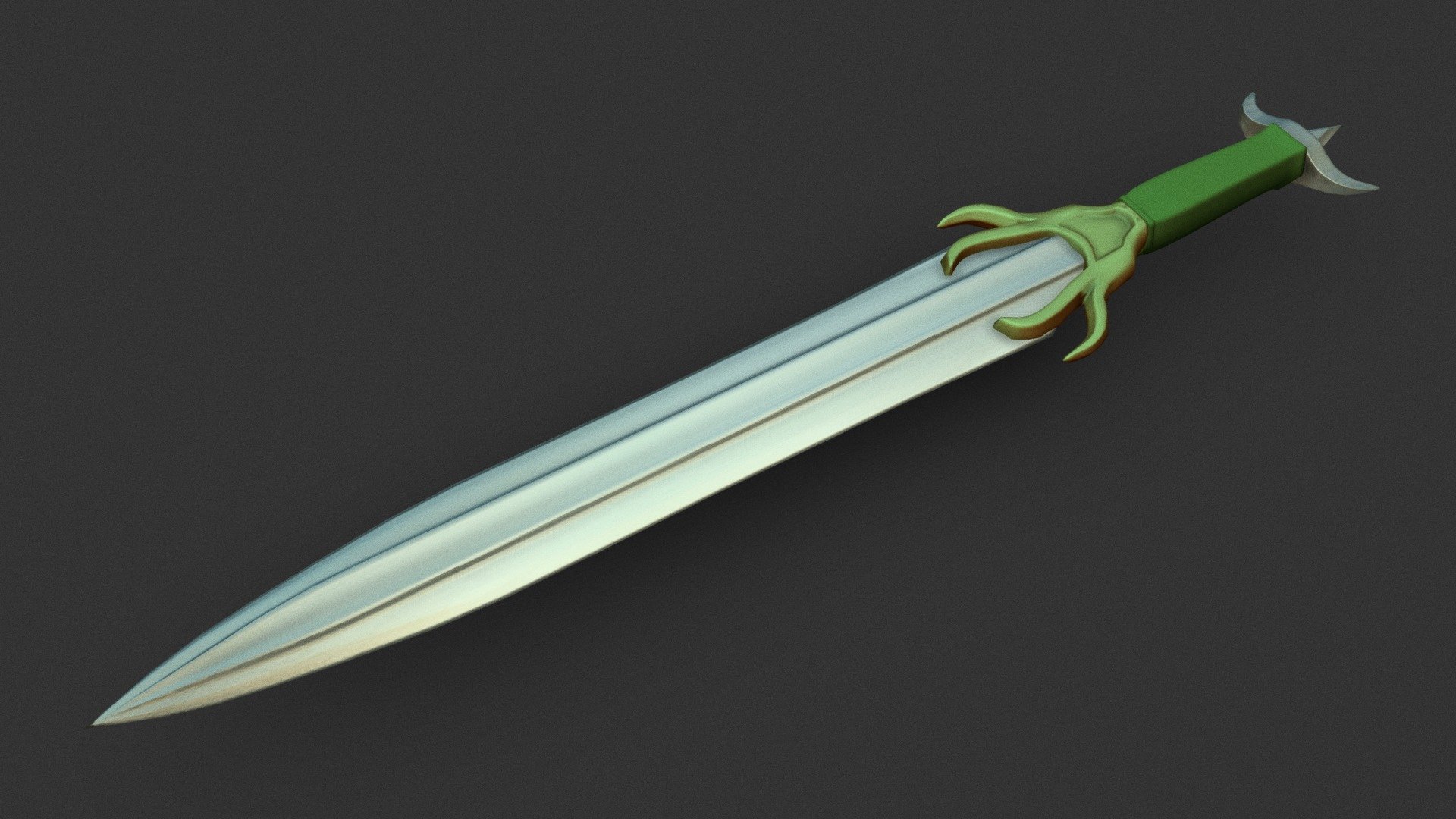 Wide Bladed Sword - Game Asset - 3D model by ArtByBradley [9d8b81e ...