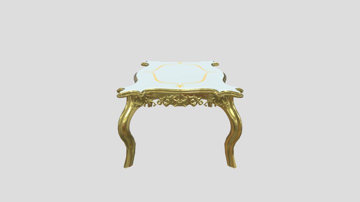 Indian Royal Carved Table 3D Model