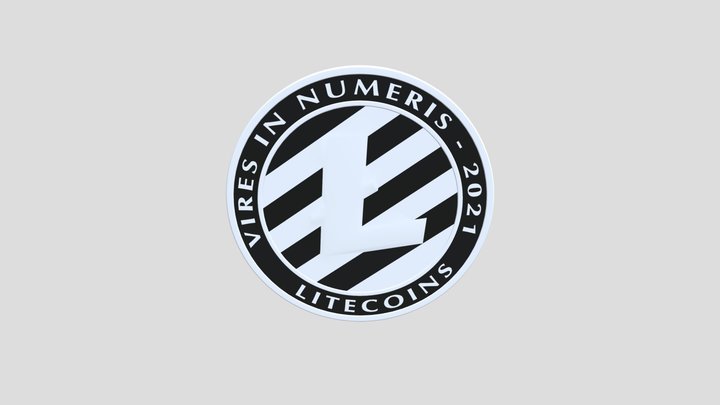 Litecoin - cryptocurrency 3D Model