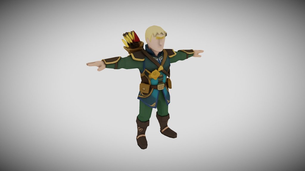Archer Fantasy Lowpoly Handpainted