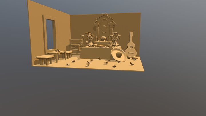 Ofrenda Día De Muertos 3D Model