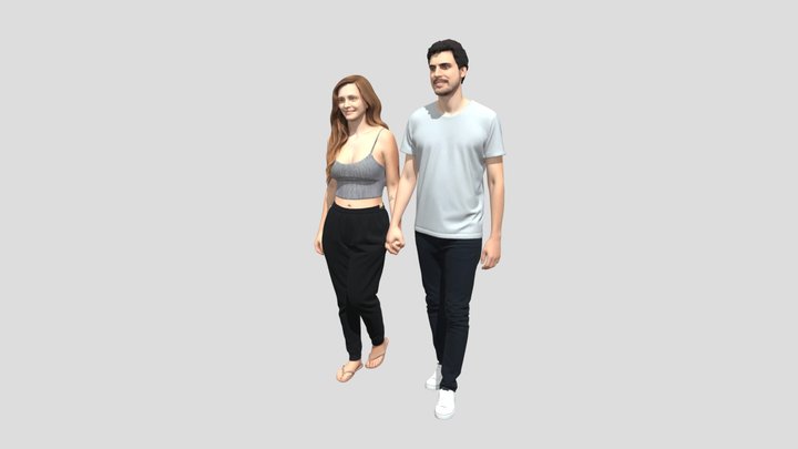 Holding Hands Couple – Modello 3D gratuito STL