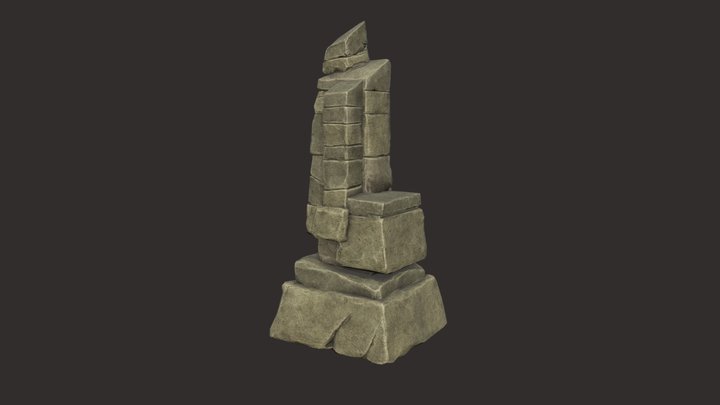Temple Rocks 3D Model