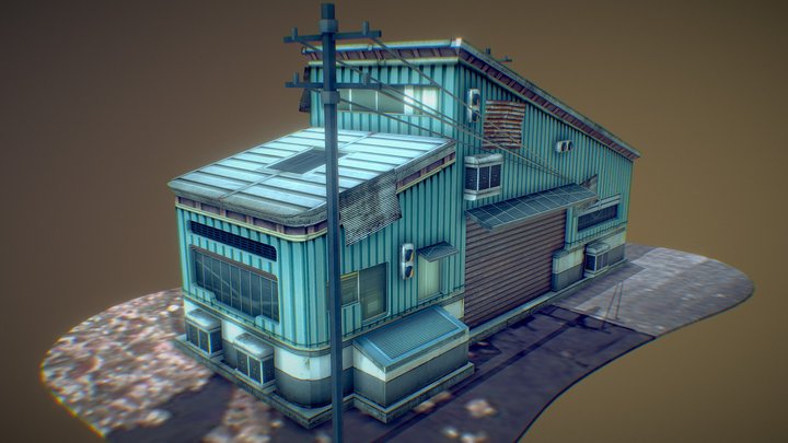 Sample Building Slum gameassets 3D Model