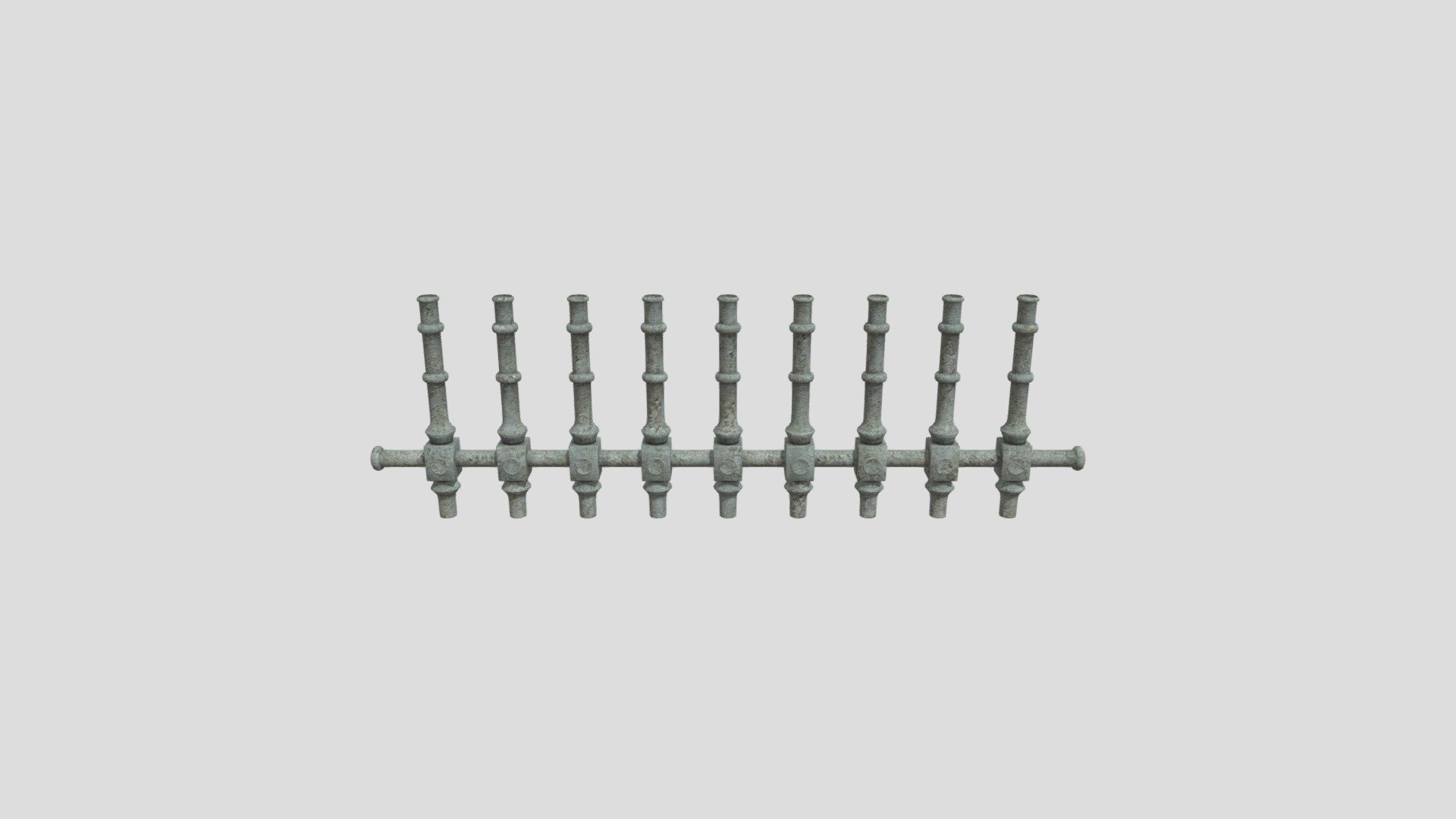 Vintage Window Bars Madrid 3D model by Nico3D