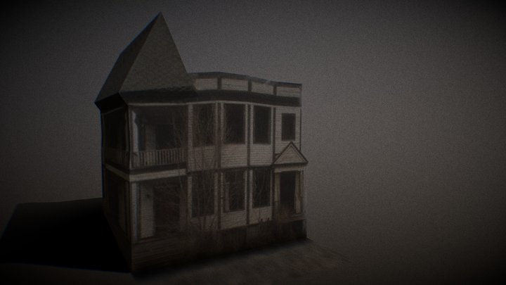 Abandoned buildings low poly 3D Model