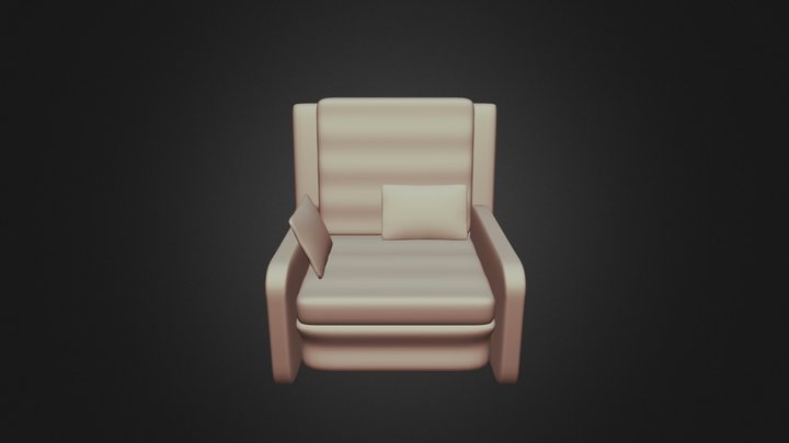 Simple Armchair 3D Model