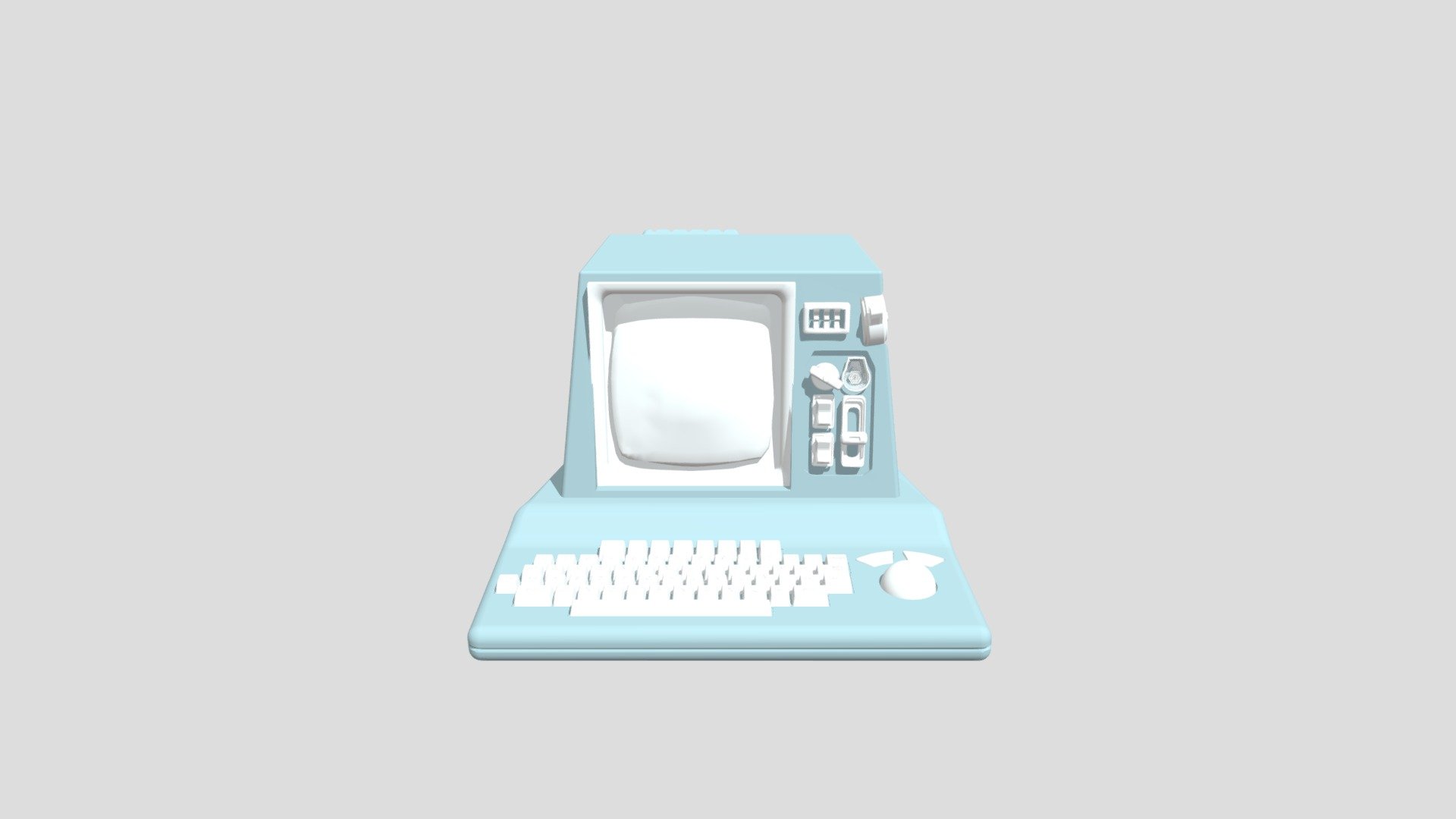 Translucent Terminal Computer Download Free 3D model by