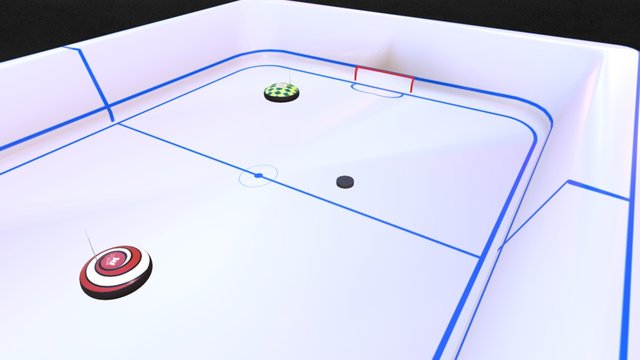 Air hockey 3D Model
