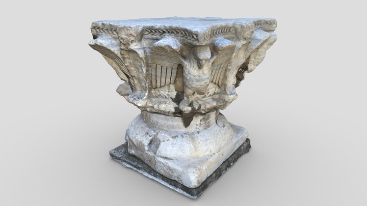 Ancient capital with birds 3D Model