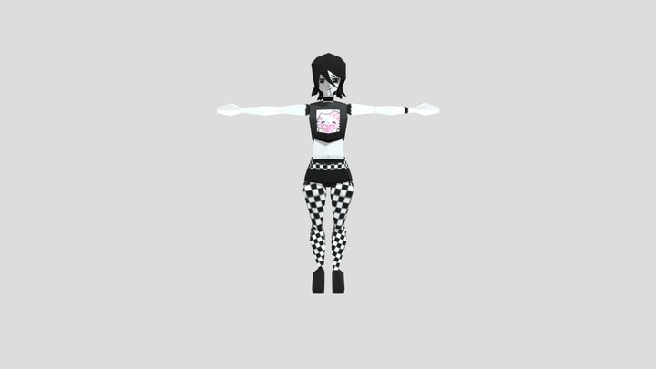 Rukia_ Kuchiki_lowpoly_emo(que pro) 3D Model