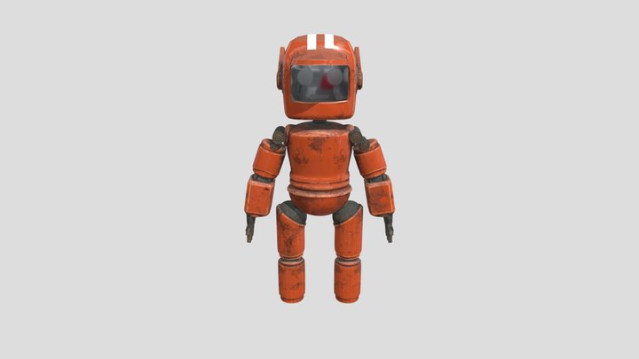 Love, Death + Robots, small orange bot 3D Model