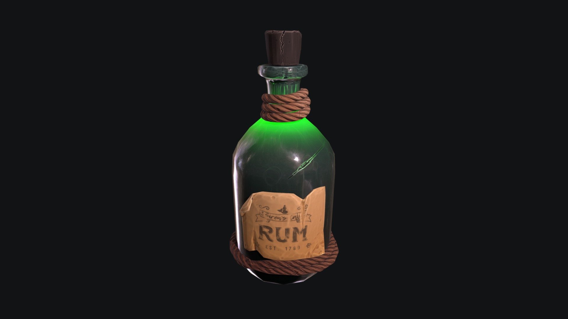pirate rum bottle prop