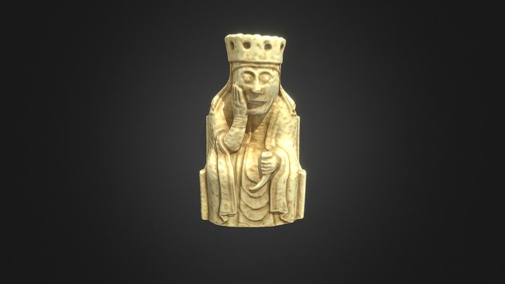 Lewis Chessmen Queen 3D Model