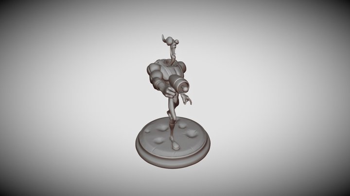 Worm Jim 3D Model