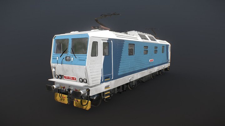 Electric locomotive (train) 3D Model