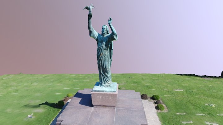 Touchdown Jesus, Allegheny Cemetery, PGH, PA 3D Model