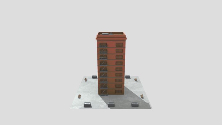 Apartment Building 3D Model
