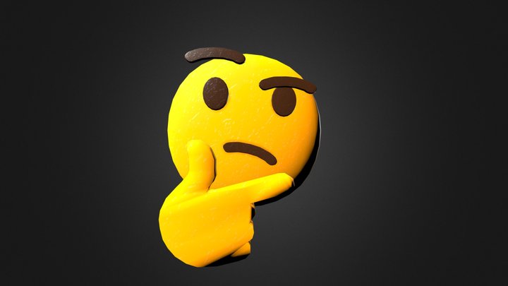 Thinking face 3D Model