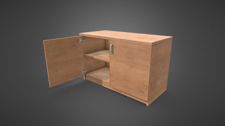 Storage Cabinet 140x70x90 3D Model