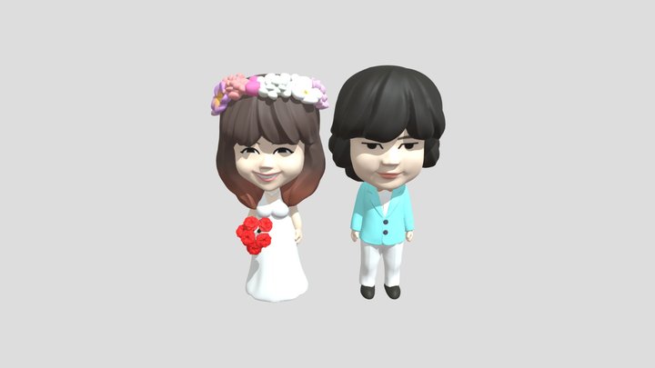 3D Wedding Figure 3D Model