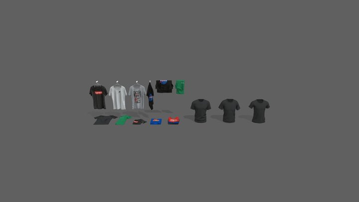 T- Shirt Variations 3D Model