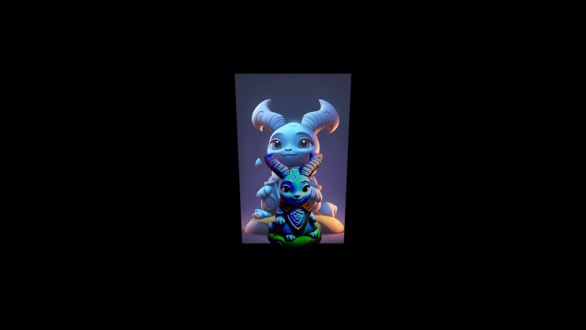3D rendering of a cartoon character with horns - Download Free 3D model ...