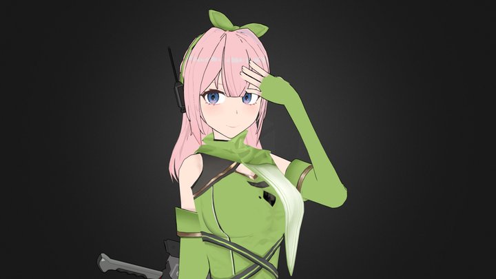 Anime-Stylized Character - Fairy warrior 3D Model
