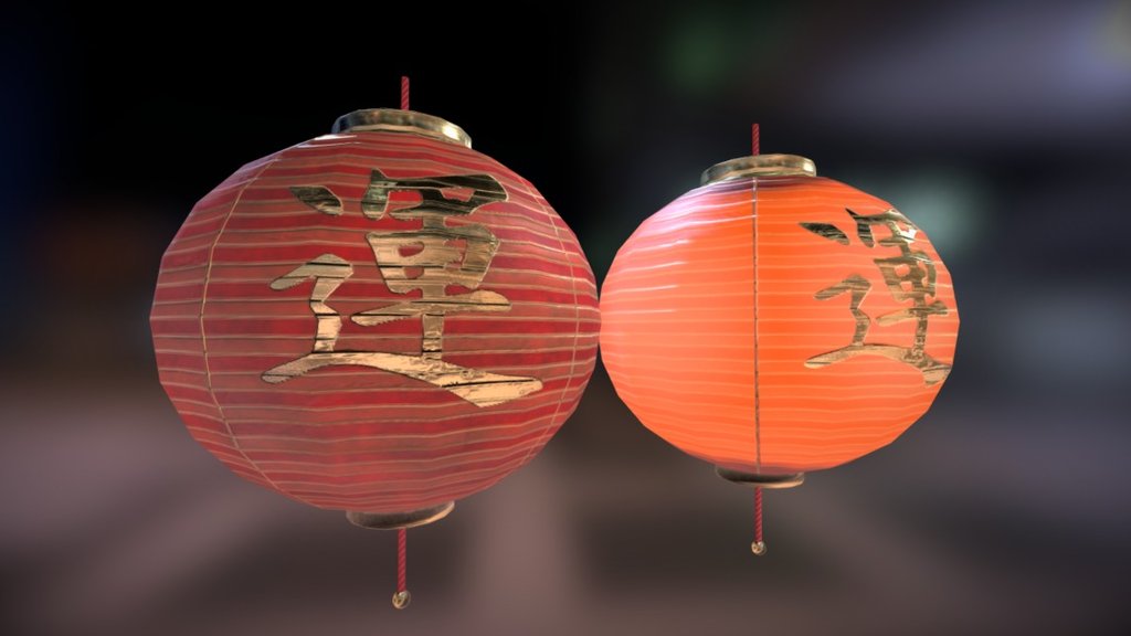 Chinese Lantern - 3D model by JasonO3D [9da591e] - Sketchfab