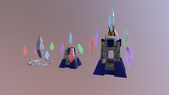 Torre de Gemas/ Crystal tower 3D Model
