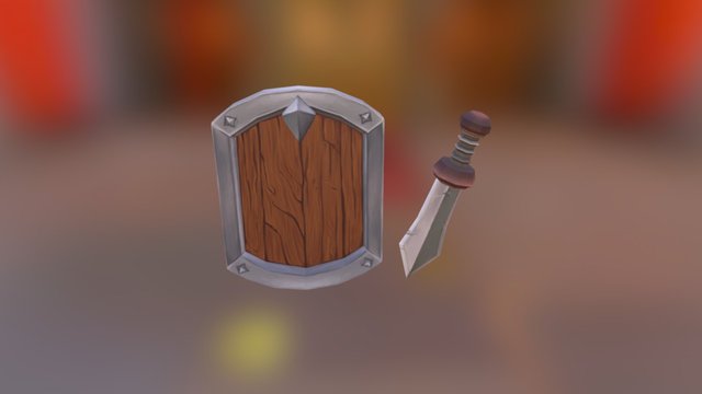 sword and shield 3D Model