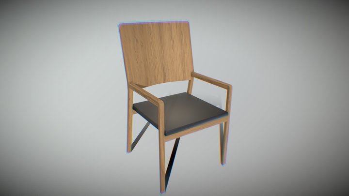 Wooden Chair 01 3D Model