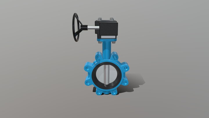6 Butterfly Valve Assem 3D Model