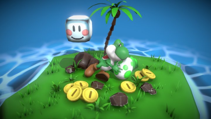 Recursos de personagens do jogo Super Mario e Yoshi Modelo 3D - TurboSquid  1684380