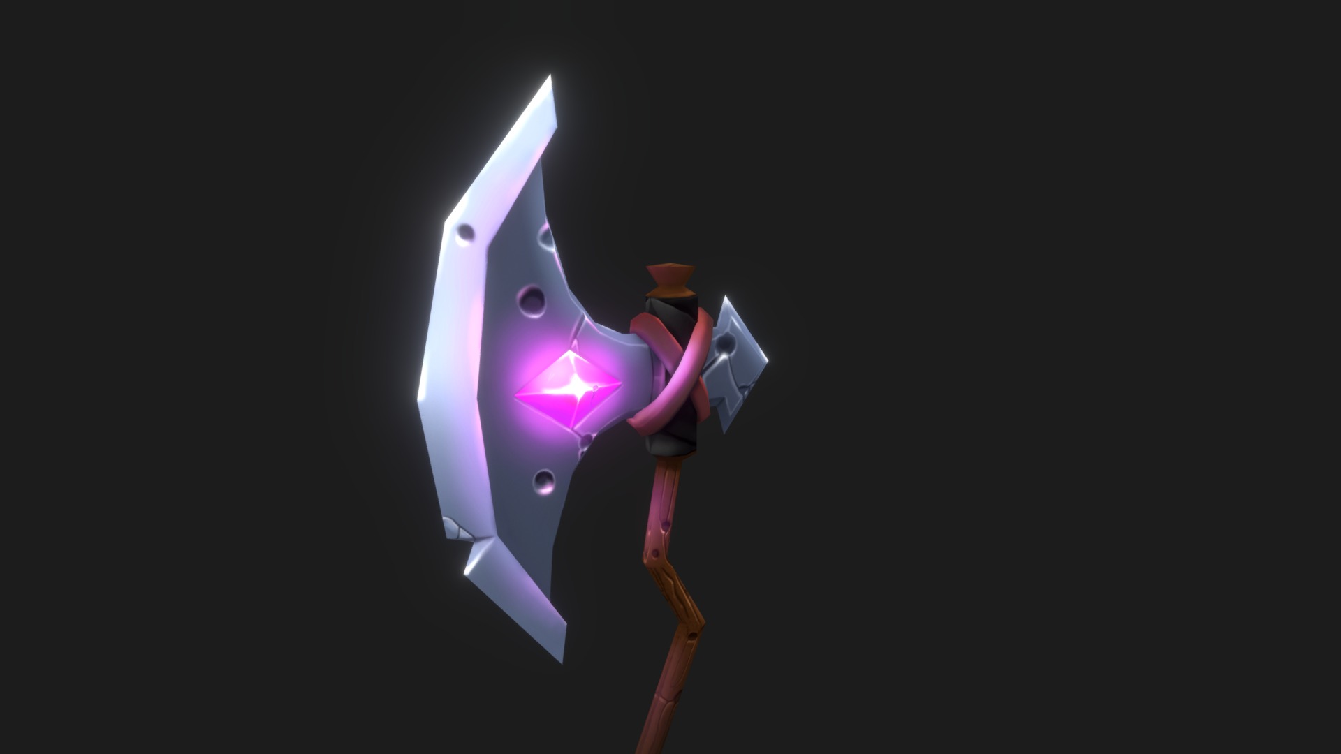 3D model Medieval Fantasy Axe - This is a 3D model of the Medieval Fantasy Axe. The 3D model is about a person in a garment.