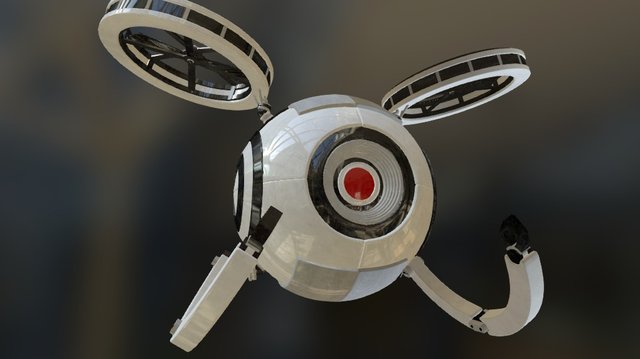Flying Maintenance Drone 3D Model