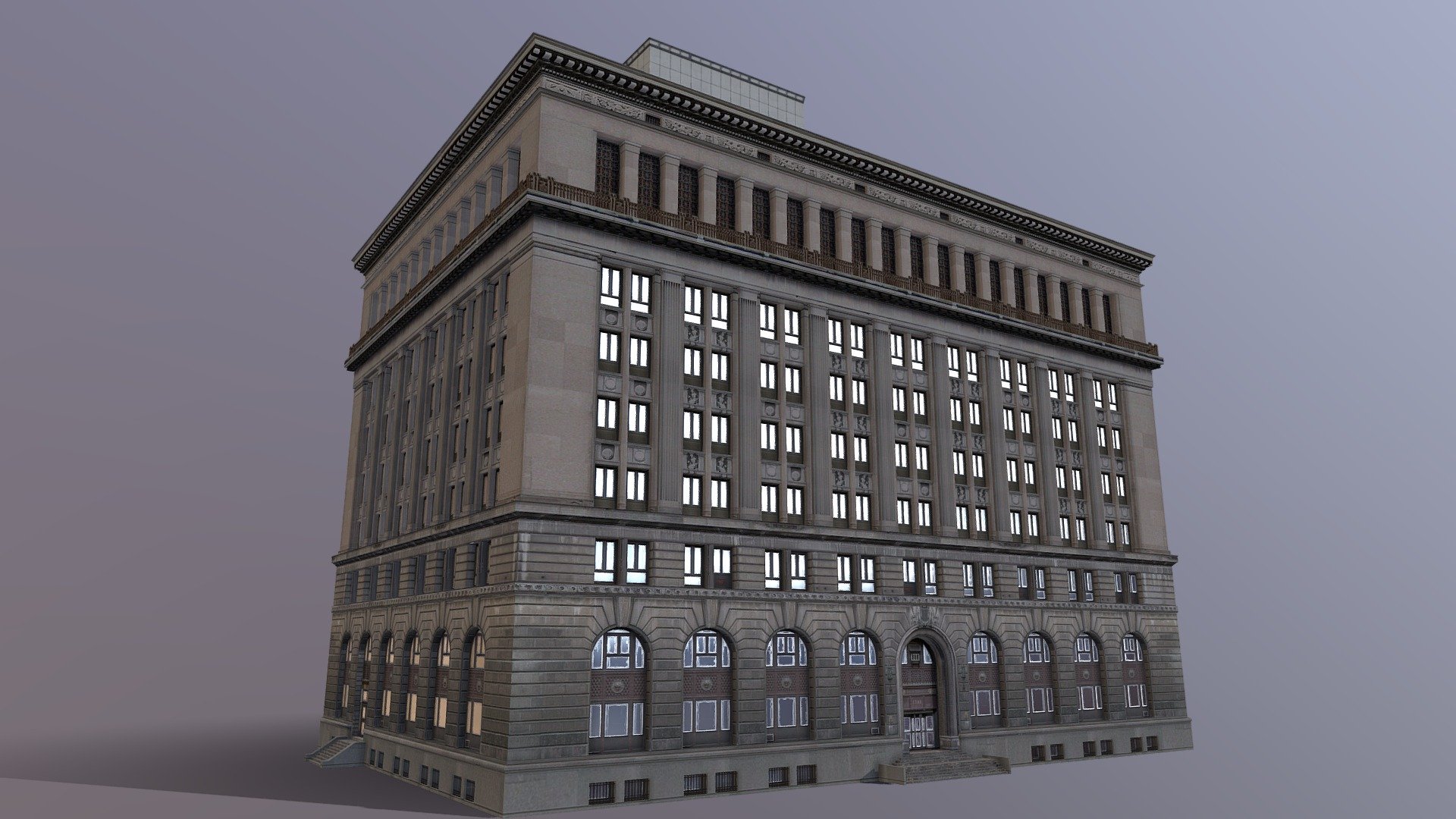 Detroit Police Hq - 3D Model By Darf (@sannie01) [9dadd24] - Sketchfab