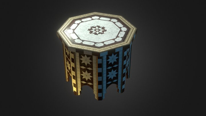 Arab Forniture detailed 3D Model