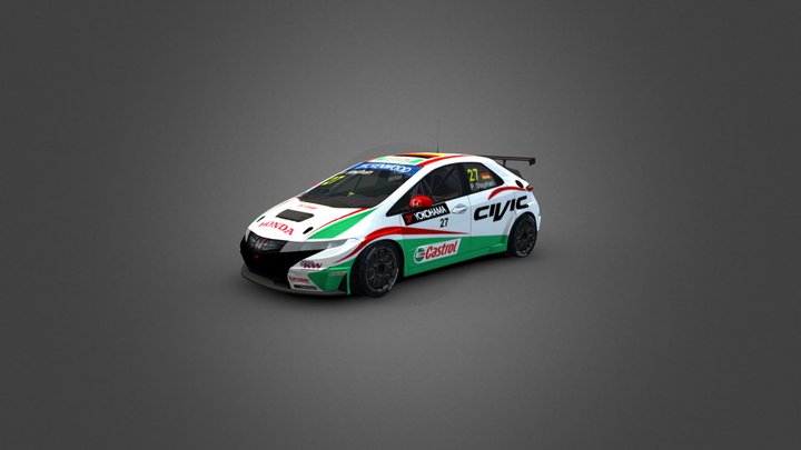 Honda Civic WTCC 3D Model