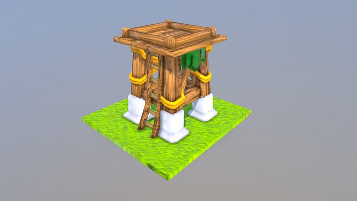 archer tower CLASH OF CLANS 3D Model