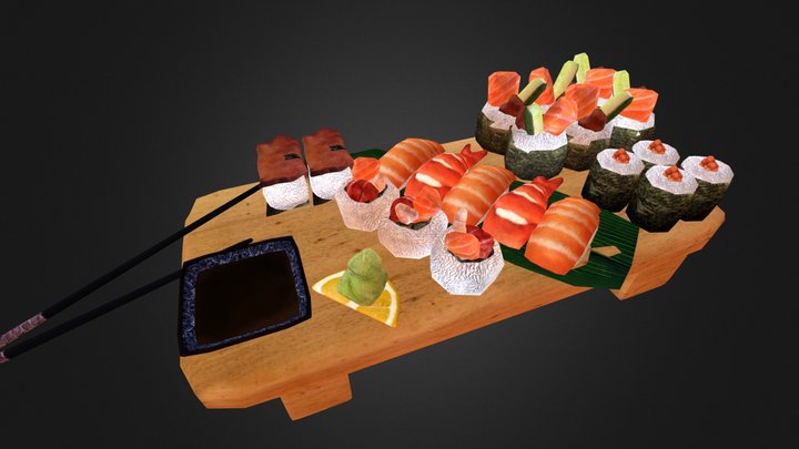 Sushi Modeling V01 3D Model