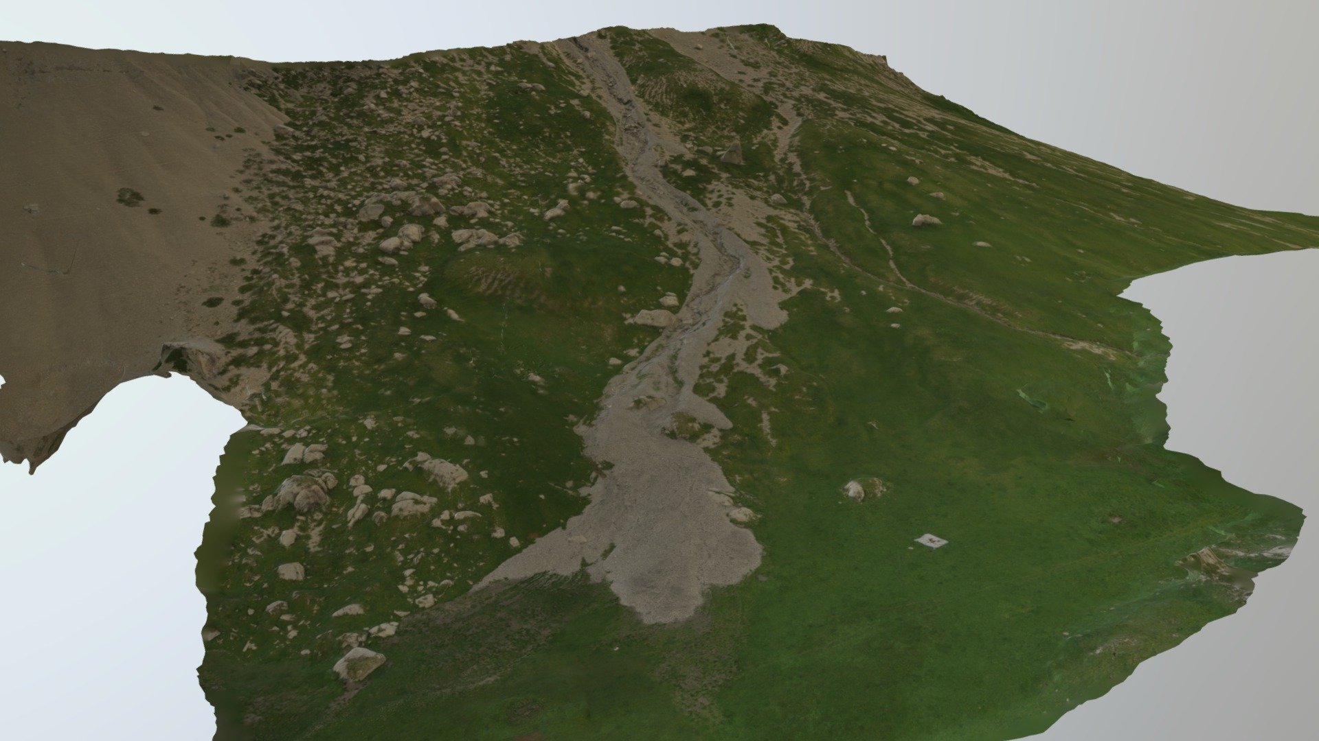 Debris flow deposit on Col du Sanetsch