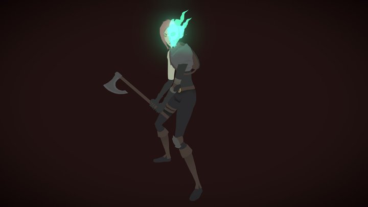 Undead Female Warrior 3D Model
