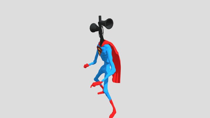 Siren Head Superman 3D Model